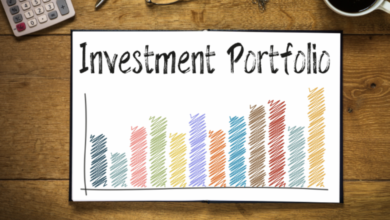 Investment portfolio illustration graph